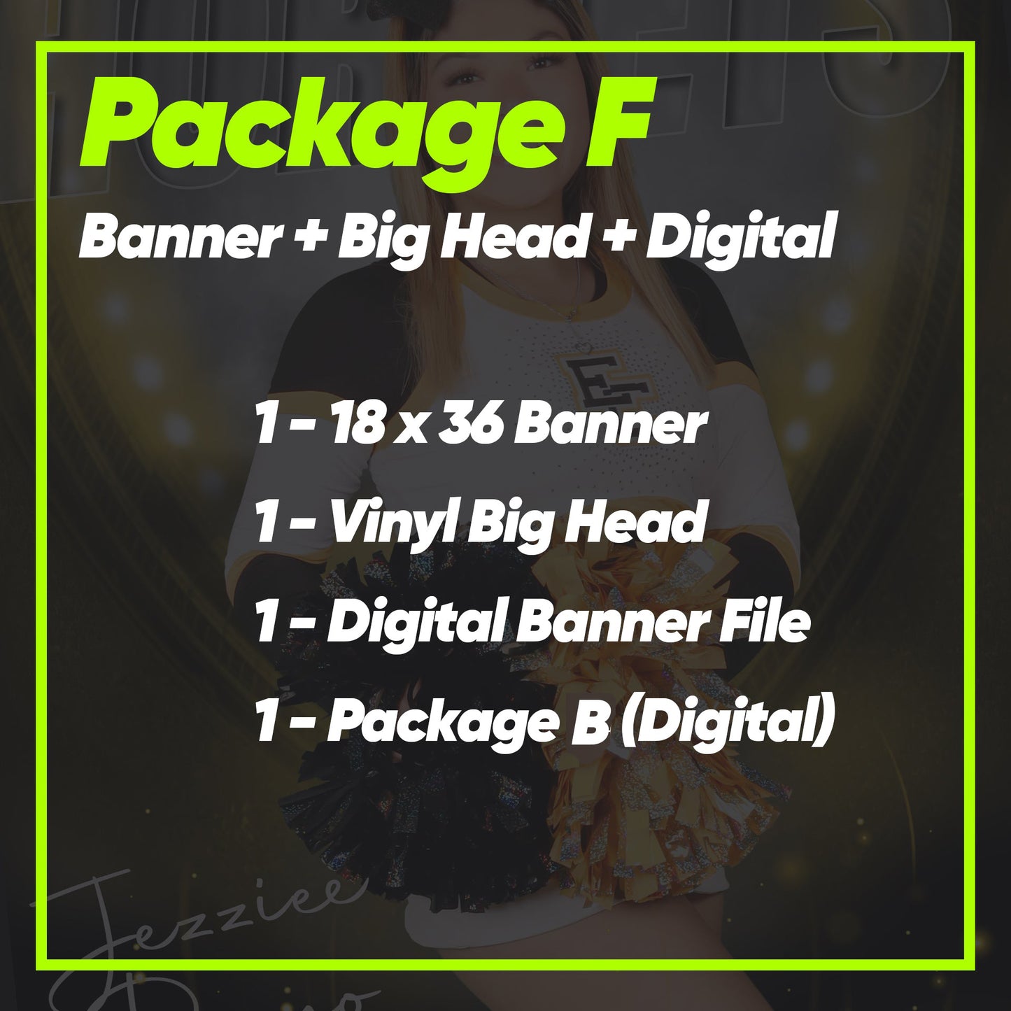 Package F - Banner + Big Head + Digitals