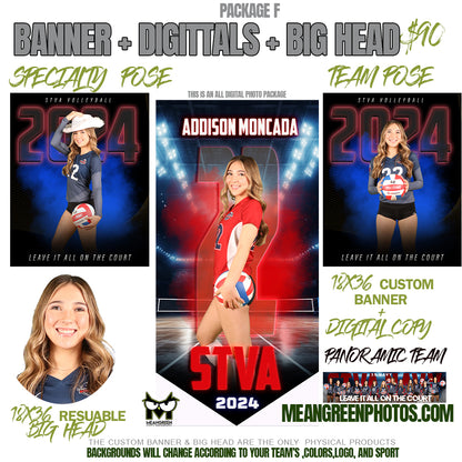 Package F - Banner + Big Head + Digitals